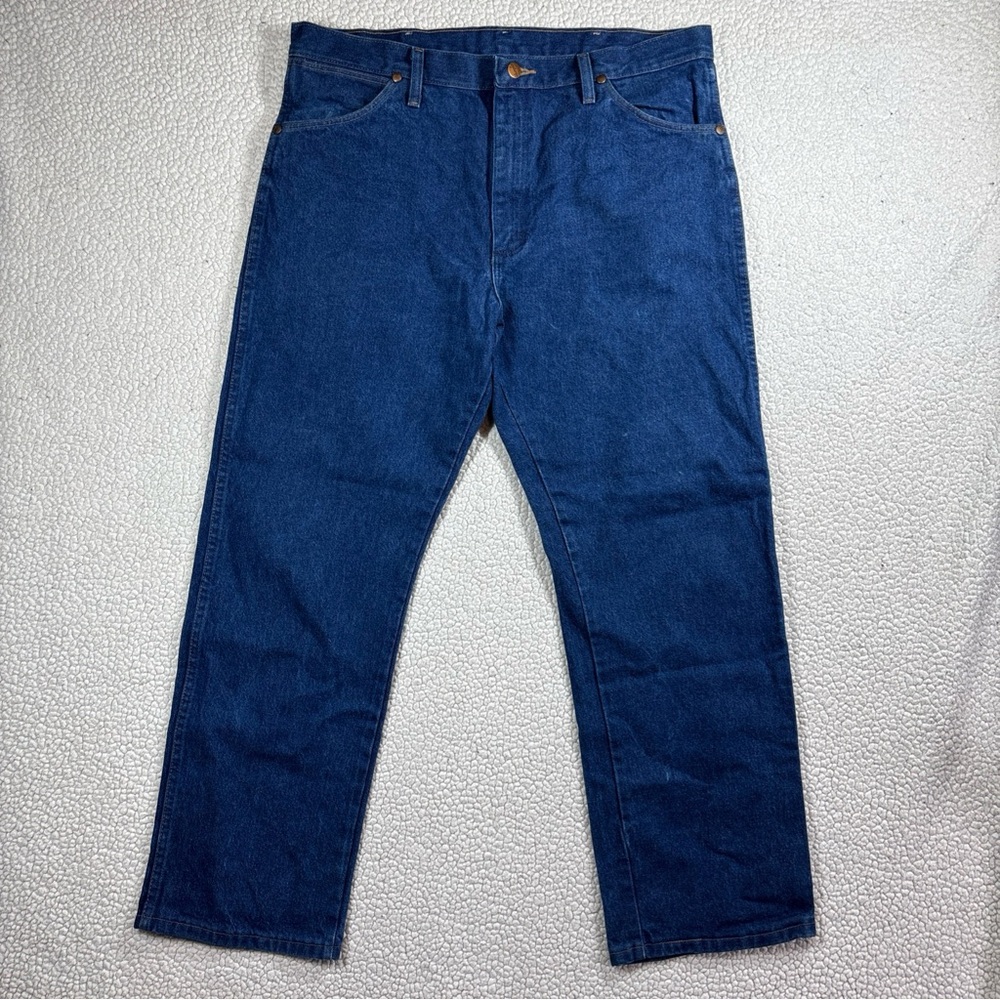 Wrangler 13MWZPW Cowboy Cut Jeans 36x30 Blue Denim – Classic Western Fit